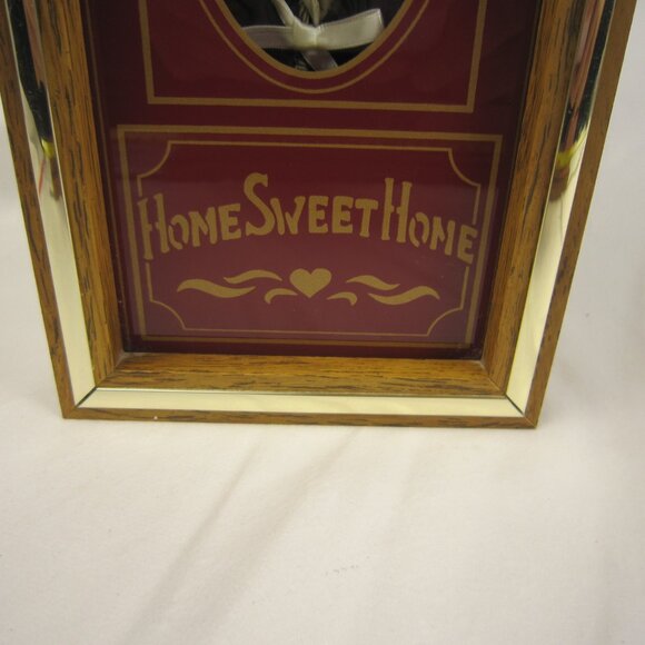 Vintage Ingraham Home Sweet Home Wall Clock with Pink Roses Made in USA Working - Picture 4 of 10